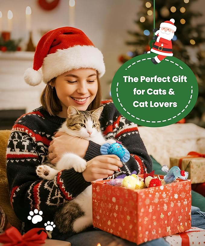 Nocciola Catnip Toys, 5 Pack Cat Toys for Indoor Cats with 100% Natural Catnip, Cotton-Free Kitten Toys in Assorted Colors, Soft Surface, Teething, Chewing & Kicker Floppy Fish Cat Toys