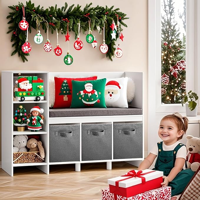 ShellKingdom Storage Bins, Foldable Fabric Storage Cubes And Cloth Organizer Drawer For Closet And Toys, 6 Pack (Gray)