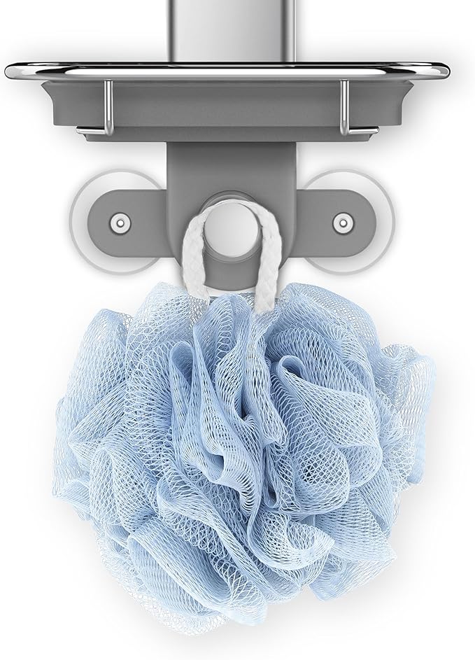 simplehuman Over-Door Shower Caddy, Stainless Steel and Anodized Aluminum