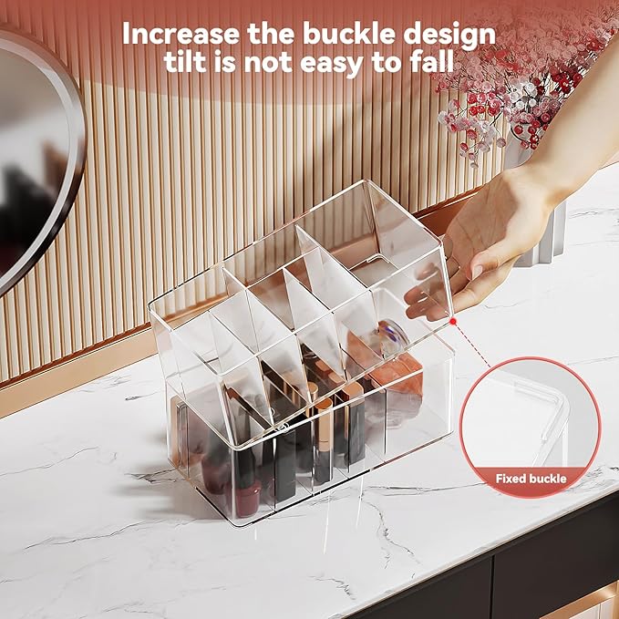 2 Pack Stackable Clear makeup organizer, Storage Drawers,Cosmetic Makeup Organizer, Acrylic Organizers,Bathroom Supplies,Ideal for Kitchen,Vanity,Cabinet,Undersink,Pantry CB01-T02（transparent）