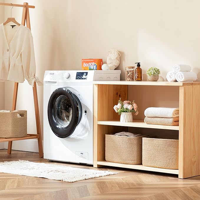 UBBCARE 4 Pack Shelf Baskets, Larger Woven Storage Baskets for Organizing(14.5''L x 9.84''W x 9''H), Basket Organizer for Dog Toys, Books, Clothes, Large Gift Basket, Jute