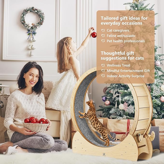 Cat Wheel for Indoor Cats - 47" Large Cat Exercise Wheels, Cats Running Wheel, Cat Treadmill