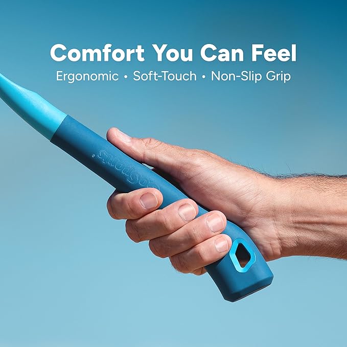 GoSports Pets Dog Ball Launcher - Ergonomic Tennis Ball Thrower for Dogs 20+ lbs - Includes Tosser and (2) 2.5 Inch Balls for Fetch