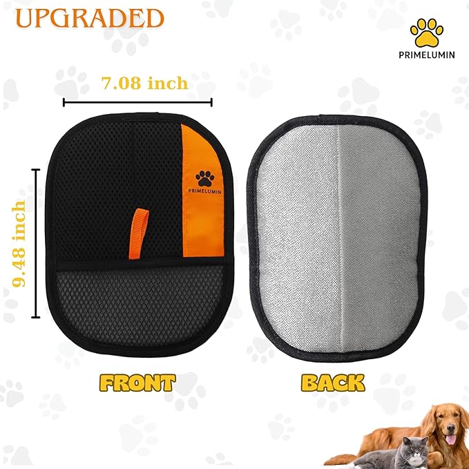 Pet Hair Removal Glove - Electrostatic Fur Remover Mitt for Dogs and Cats, Reusable Washable Pet Hair Remover Tool for Furniture, Couch, Carpet, Car Seat, Laundry