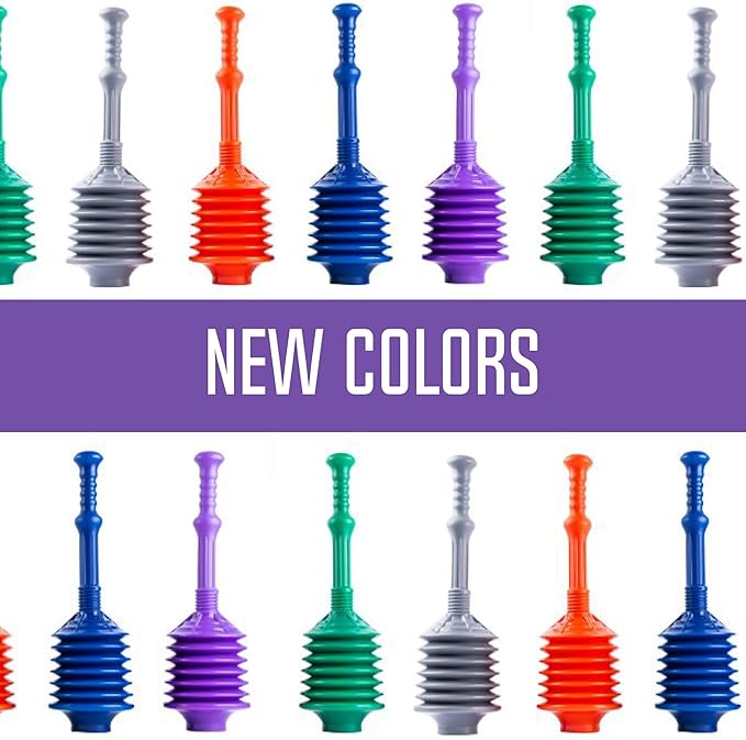 JS Jackson Supplies Professional Bellows Accordion Toilet Plunger Parent (Purple)