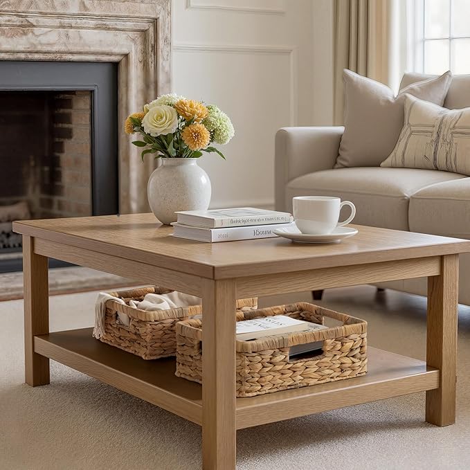 StorageWorks Pantry Baskets, Wicker Storage Baskets for Organizing, Shelves, Pantry Organizers and Storage, Water Hyacinth, 13"L x 10¼"W x 4 ¾"H