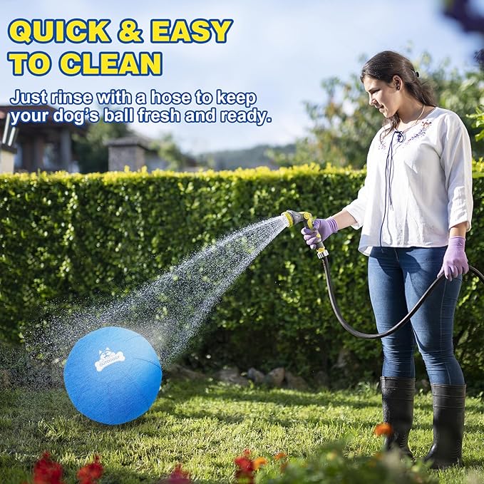 Herding Ball for Dogs 10Inch - Durable Dual-Layer Herding Ball with Built-in Bell for Small Breeds, Puppies, Corgis & Mini Aussies | Indoor & Outdoor Play - Blue