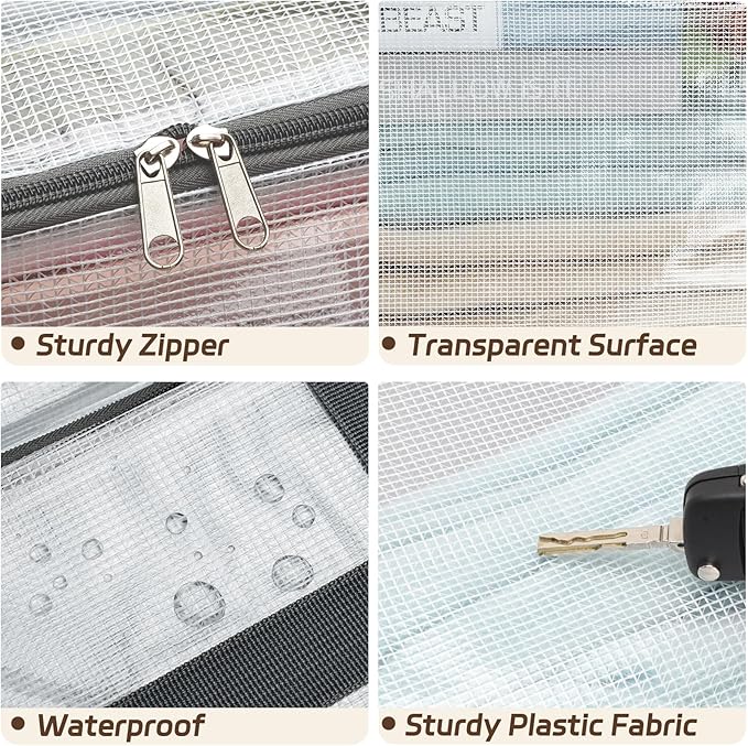 Fixwal 4 Pack 75L Extra Large XL Clear Storage Bags With Zipper for Blankets, Quilts, Clothes, Comforter, Bedding and Pillows