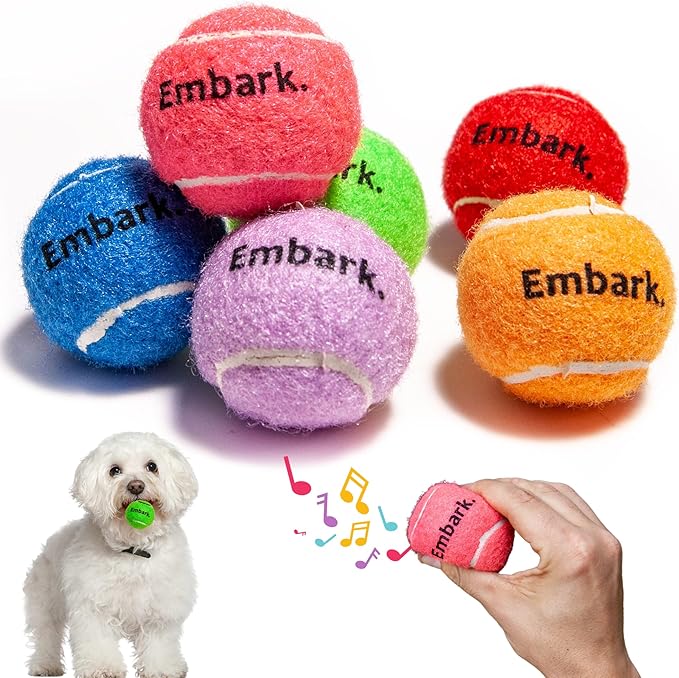 Squeaky Mini Tennis Balls for Small Dogs Puppy - 1.5 Inch - 6 Pack - Dog Toys for Small Dogs, Training Positive Reinforcement, Interactive Fetch Tiny Squeaker Balls for Ball Launcher