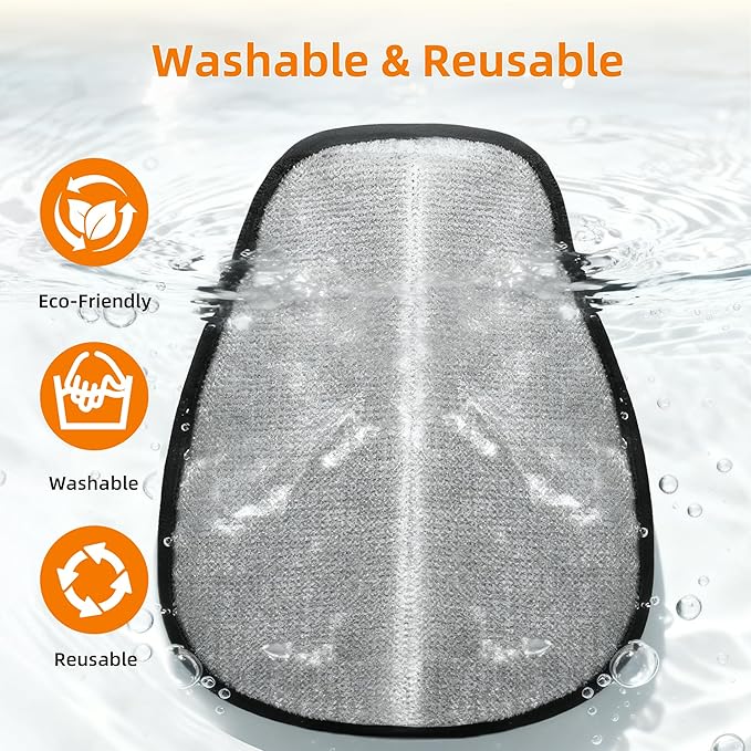 Pet Hair Remover Glove for Cats & Dogs, Patented Adjustable Strap, Reusable Five-Finger Grooming Glove, Non-Slip Fit, Removes Pet Hair from Couch, Carpet, Laundry & Car Seat