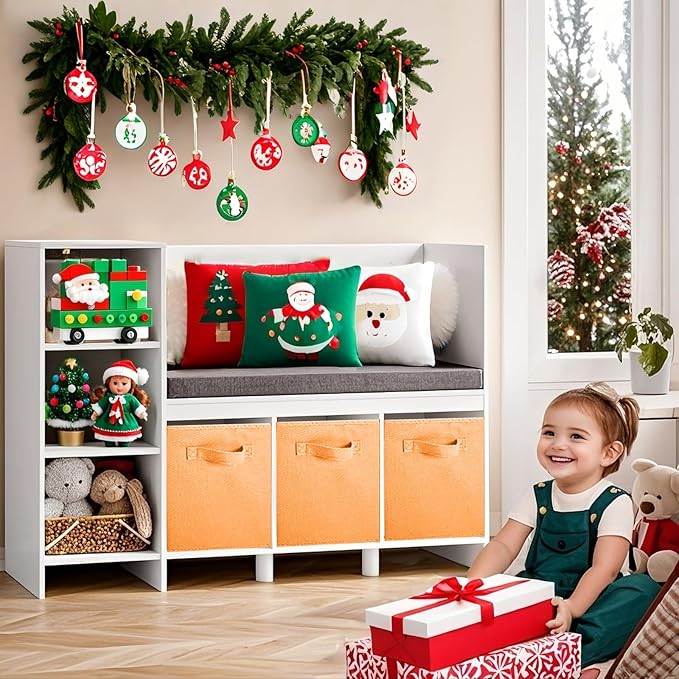 ShellKingdom Foldable Fabric Storage Cubes and Cloth Organizer Drawer for Closet and Toys, 6 Pack (Orange)