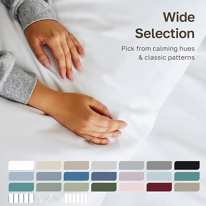 California Design Den Luxury Twin Sheet Set - 100% Cotton, 600 Thread Count Deep Pocket Twin Sheets, Soft Hotel-Quality Bedding with Sateen Weave (Cool Taupe)