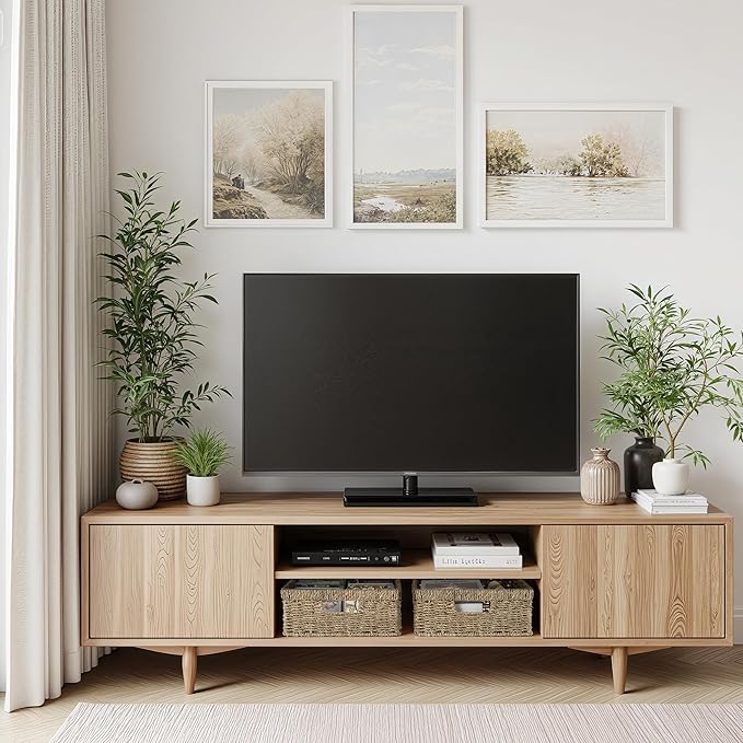 StorageWorks Pantry Baskets, Wicker Storage Baskets for Organizing, Shelves, Pantry Organizers and Storage, Seagrass, 15½"L x 11¾"W x 4 ¾"H