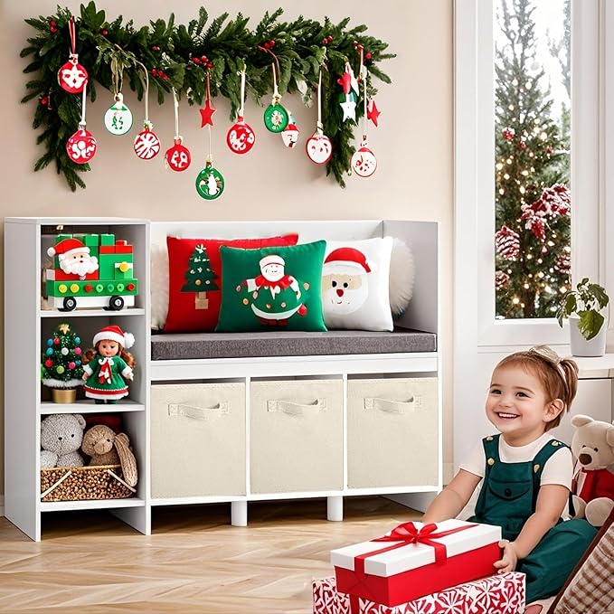 ShellKingdom Foldable Fabric Storage Cubes And Cloth Organizer Drawer For Closet And Toys, 6 Pack (Beige)