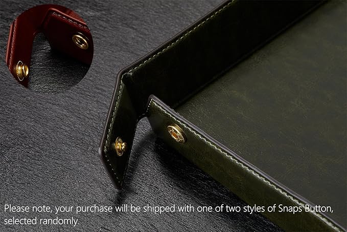 Oversized Leather Catchall Tray for Men, Gentleman's Valet Tray Organizer for Wallet, Keys, Accessories - Deep Classic Brown