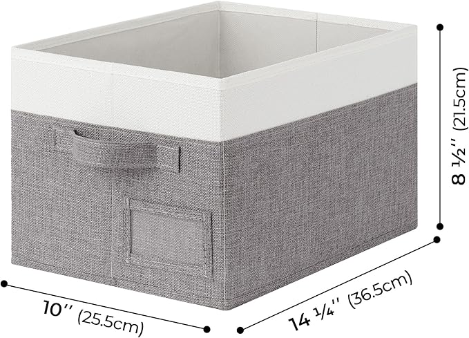 GRANNY SAYS Fabric Storage Bins for Clothes & Closet Organization - Collapsible, Decorative Boxes, Large, 3-Pack