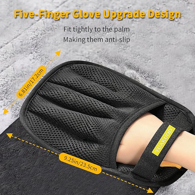 Pet Hair Removal Glove for Cats & Dogs, Upgraded Five-Finger Electrostatic Pet Hair Gloves, Reusable Magic Brush Pet Hair Remover Tool for Couch, Carpet, Car Seat(1 PCS)