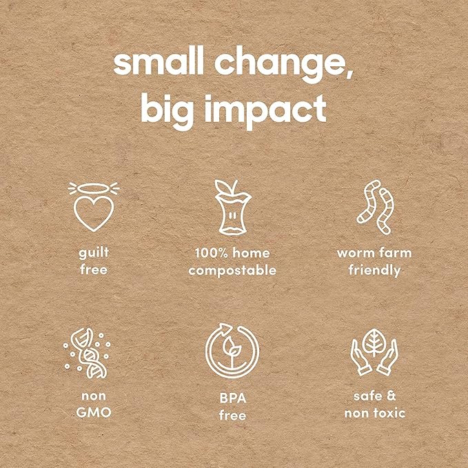 Compostic Home Compostable Resealable Gallon Bags (10.5"x10.5"), Microwave & Freezer Safe, Organic Food Storage Container, 100 Count (Pack of 1)