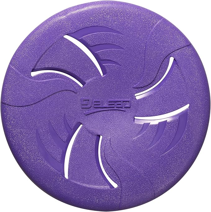 Indestructible Dog Discs, Interactive Catch & Fetch Toys for Small Dogs, Floats in Water & Safe on Teeth, 7.48 inch (Small, Purple)