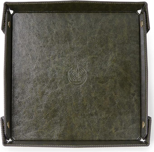 Oversized Leather Catchall Tray for Men, Gentleman's Valet Tray Organizer for Wallet, Keys, Accessories - Deep Classic Brown