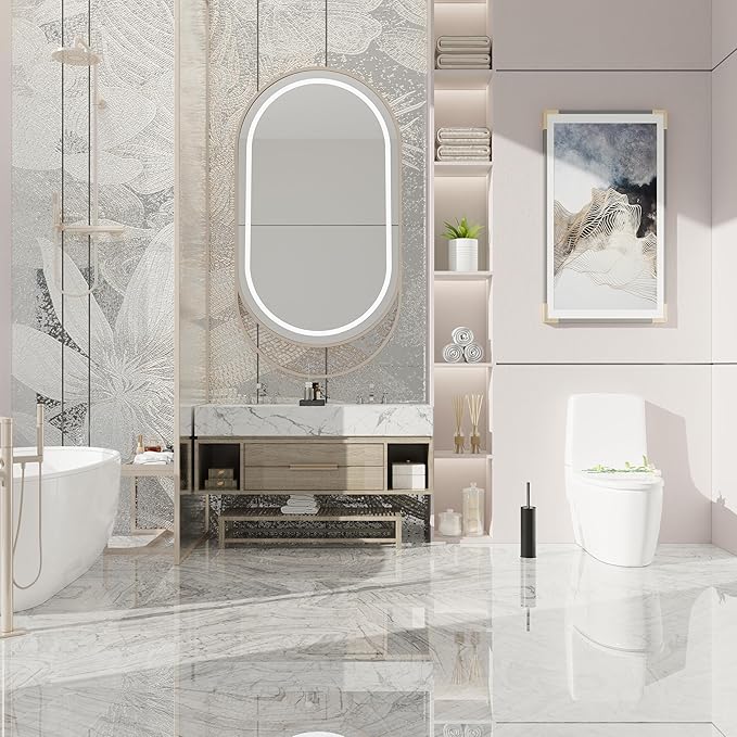 Toilet Brush and Holder,Stainless Steel Toilet Brushes for Bathroom with Holder 2pack Black