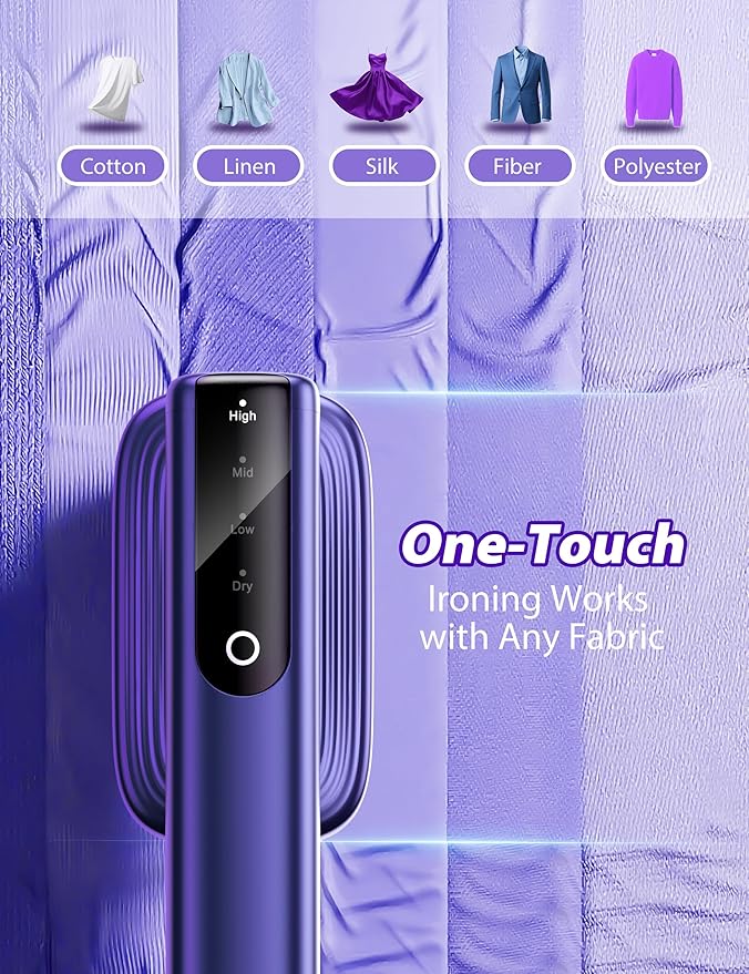 Sundu Steamer for Clothes,15s Fast Heat-up Handheld Garment Steamer,35mins Runtime & 180ml Large Tank,25g/min Steam,Ceramic Panel,Stands on Desk,Wrinkle Remover for Travel, Home, Office(Blue)