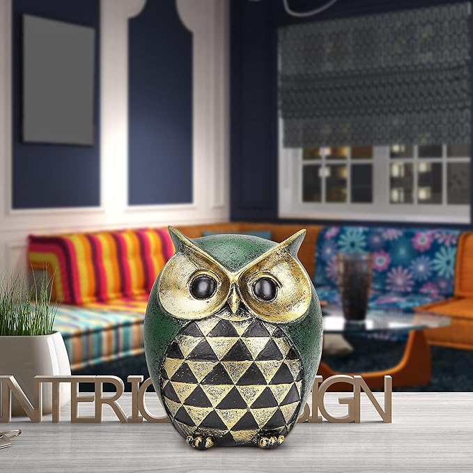 Leekung Owl Statue for Home Decor Accents,Owl Decor for Modern Bathroom Bookshelf Bedroom Mantle Living Room Home Office TV Stand Shelf Boho Decorations,Retro Decor Small Bird Items Gift for Women