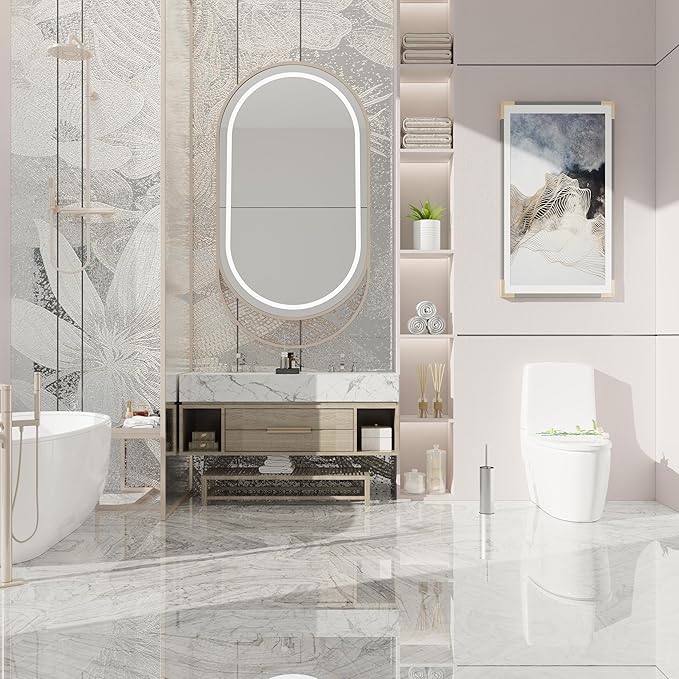 Toilet Brush and Holder,Stainless Steel Toilet Brushes for Bathroom with Holder 2pack Brushed Nickel